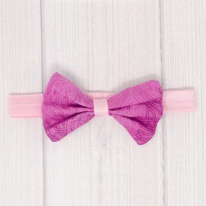 Purple Hair Bow & Headband Set